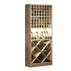 Weinregal PRESTIGE 3, mit Beleuchtung, Eichen-Holz natur