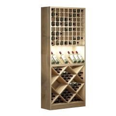 Weinregal PRESTIGE 3, mit Beleuchtung, Eichen-Holz natur