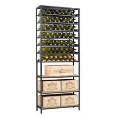 Metall-Holz Lagerregal Black Pure WOOD Modell 3