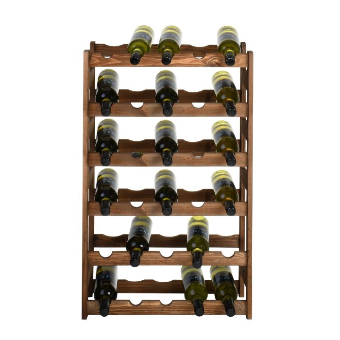 Weinregal SIMPLEX Modell 2, Holz braun gebeizt