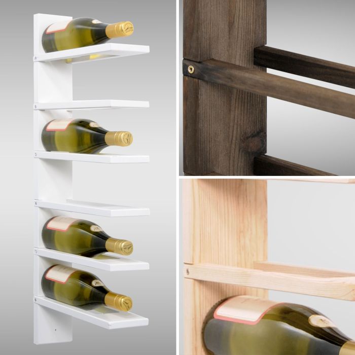 Wand-Weinregal PINOT aus Kiefern Holz