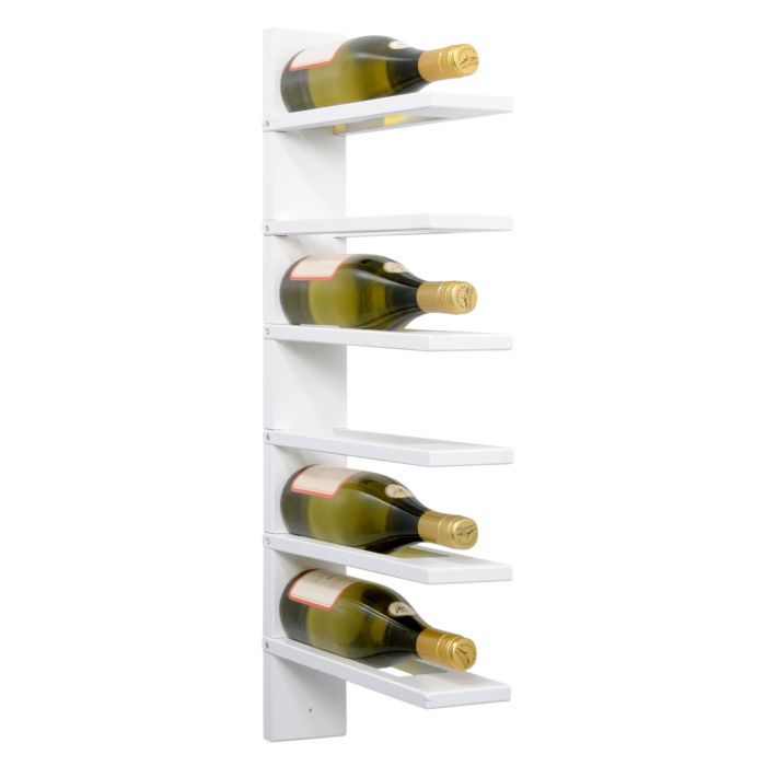 Wand-Weinregal PINOT, Holz weiß lackiert
