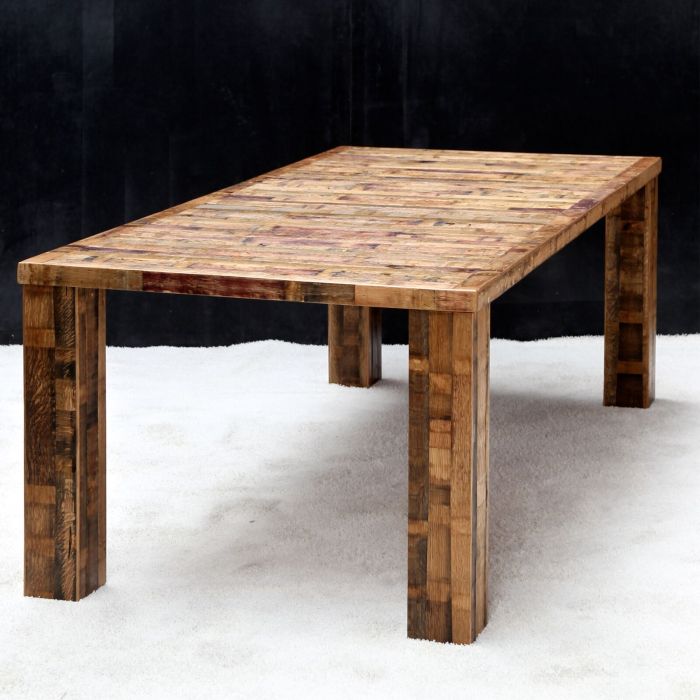 Tisch BOTTE DA VINO, rustik mit Holzgestell