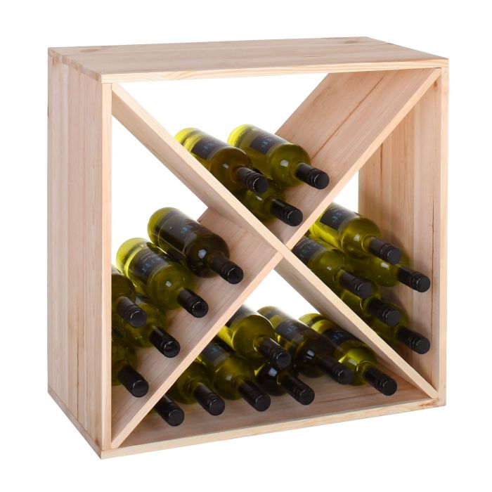 Weinregal 60 cm, Modul X-CUBE, natur