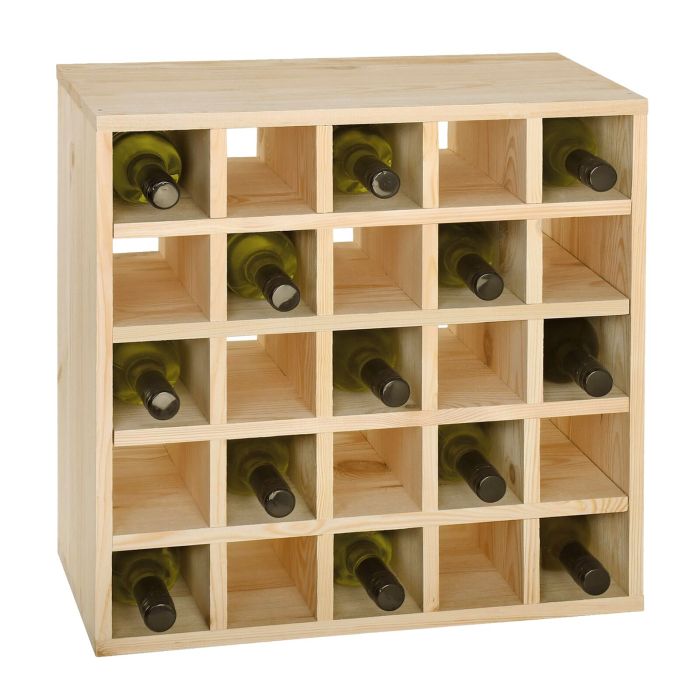 Weinregal 52 cm Modul KARO, Holz natur