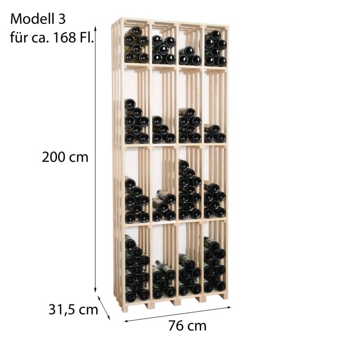 Weinregal CaveauSTAR, Modell 3 für 168 Fl.