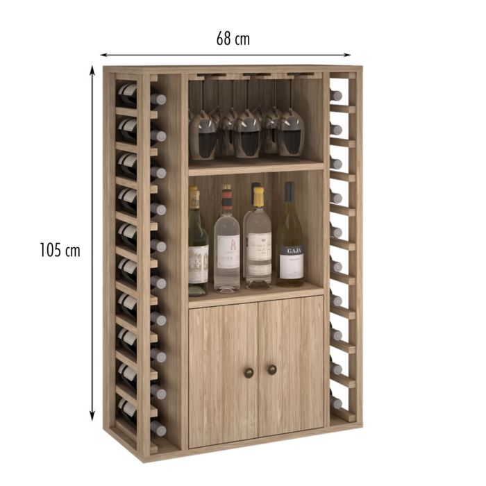 Weinregal PROVINALIA aus Eichen Holz, Modell 4