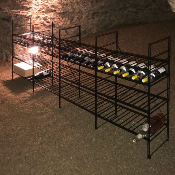 Weinregalsystem LA CAVE aus Metall, H 90 cm