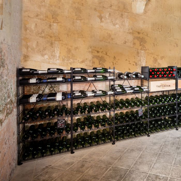 Weinregalsystem LA CAVE aus Metall, H 170 cm