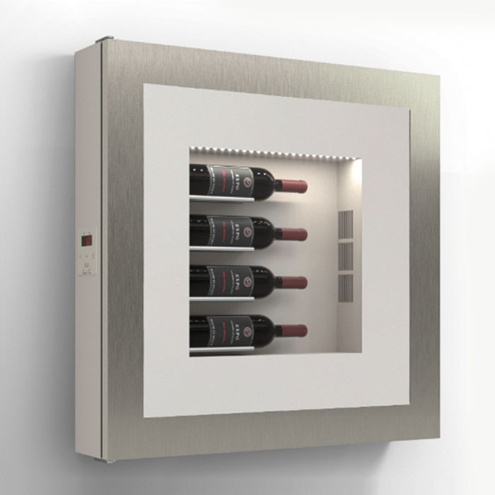 Klimatisiertes Wand-Weinregal für 4 Flaschen, Modell 7