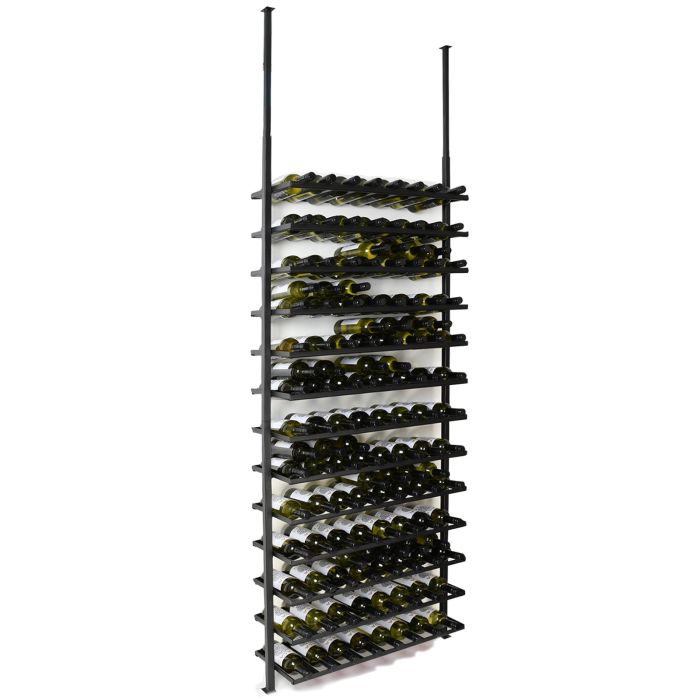 Weinregal BLACK PURE SELECT zur Deckenbefestigung, Modell 1, höhenverstellbar H:205-300cm