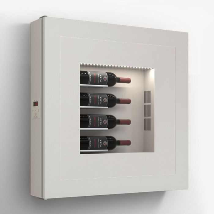Klimatisiertes Wand-Weinregal für 4 Flaschen, Modell 1