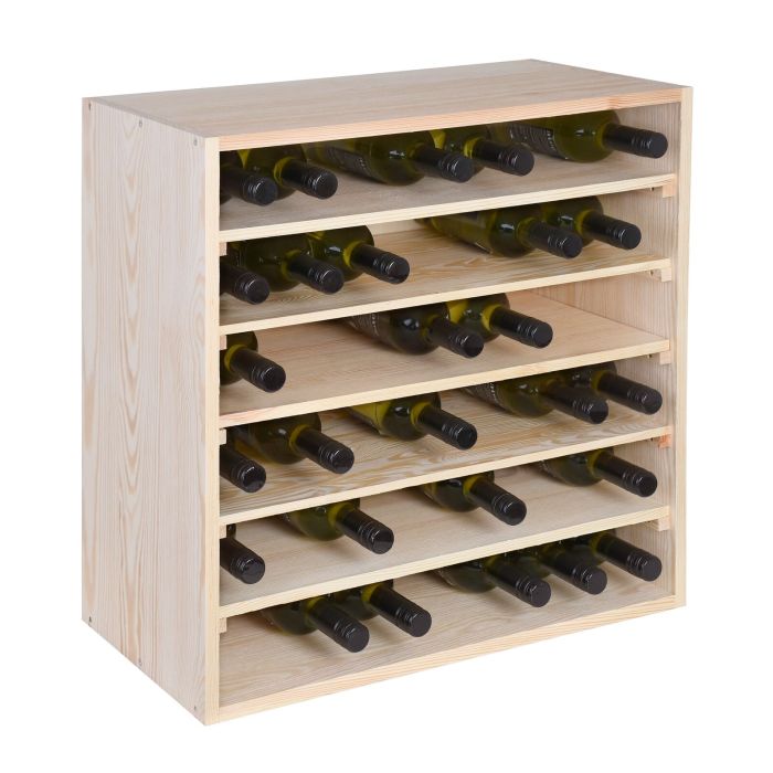 Weinregal 60 cm, Modul LINEA, Kiefernholz natur