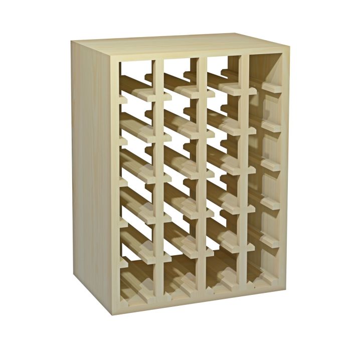 Weinregal 60 cm, Modul QUADRI schmal, Kiefernholz natur