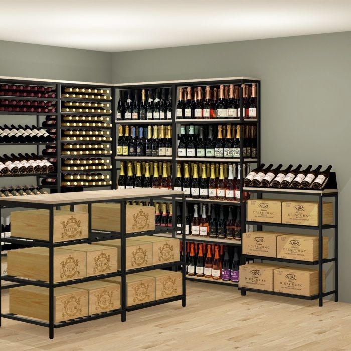 Metall-Holz Lagerregal Black Pure WOOD