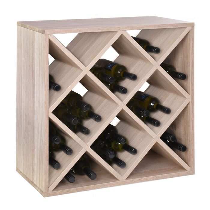 Weinregal 60 cm, Modul RAUTEN, Eiche natur