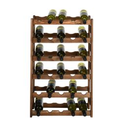Weinregal SIMPLEX Modell 2, Holz braun gebeizt