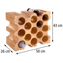 Kunststoff-Weinregal "Terrakotta" für 15 Flaschen