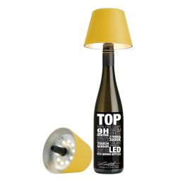 LED-Flaschenaufsteckleuchte "Top 2.0" akkubetrieben, gelb