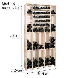 Weinregal CaveauSTAR, Modell 6 für 168 Fl.