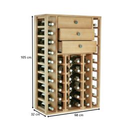 Weinregal PROVINALIA aus Kiefern Holz, Modell 6