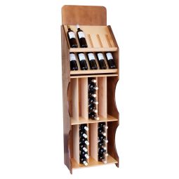 Weinregal f. Flaschen CABERNET, Modell 2, Holz natur/braun