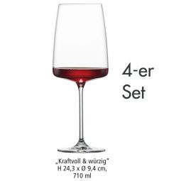 Bordeauxglas "Kraftvoll & Würzig", 4er Set (ab 12,95 EUR/Glas)