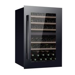 Zweizonen-Weinkühlschrank Pevino Majestic Push Open, 42 Flaschen, Schwarz