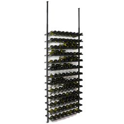 Weinregal BLACK PURE SELECT zur Deckenbefestigung, Modell 1, höhenverstellbar H:205-300cm