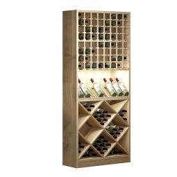 Weinregal PRESTIGE 3, mit Beleuchtung, Eichen-Holz natur