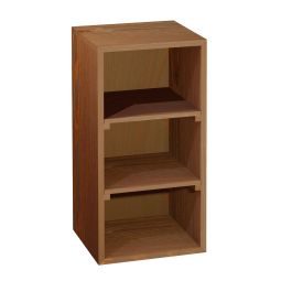 Weinregal 60 cm, Modul mit 2 Fachböden, Kiefernholz braun gebeizt